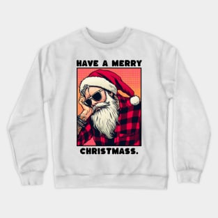 hipster boring christmas Crewneck Sweatshirt